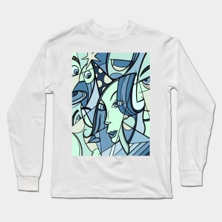 portrait cubism Long Sleeve T-Shirt